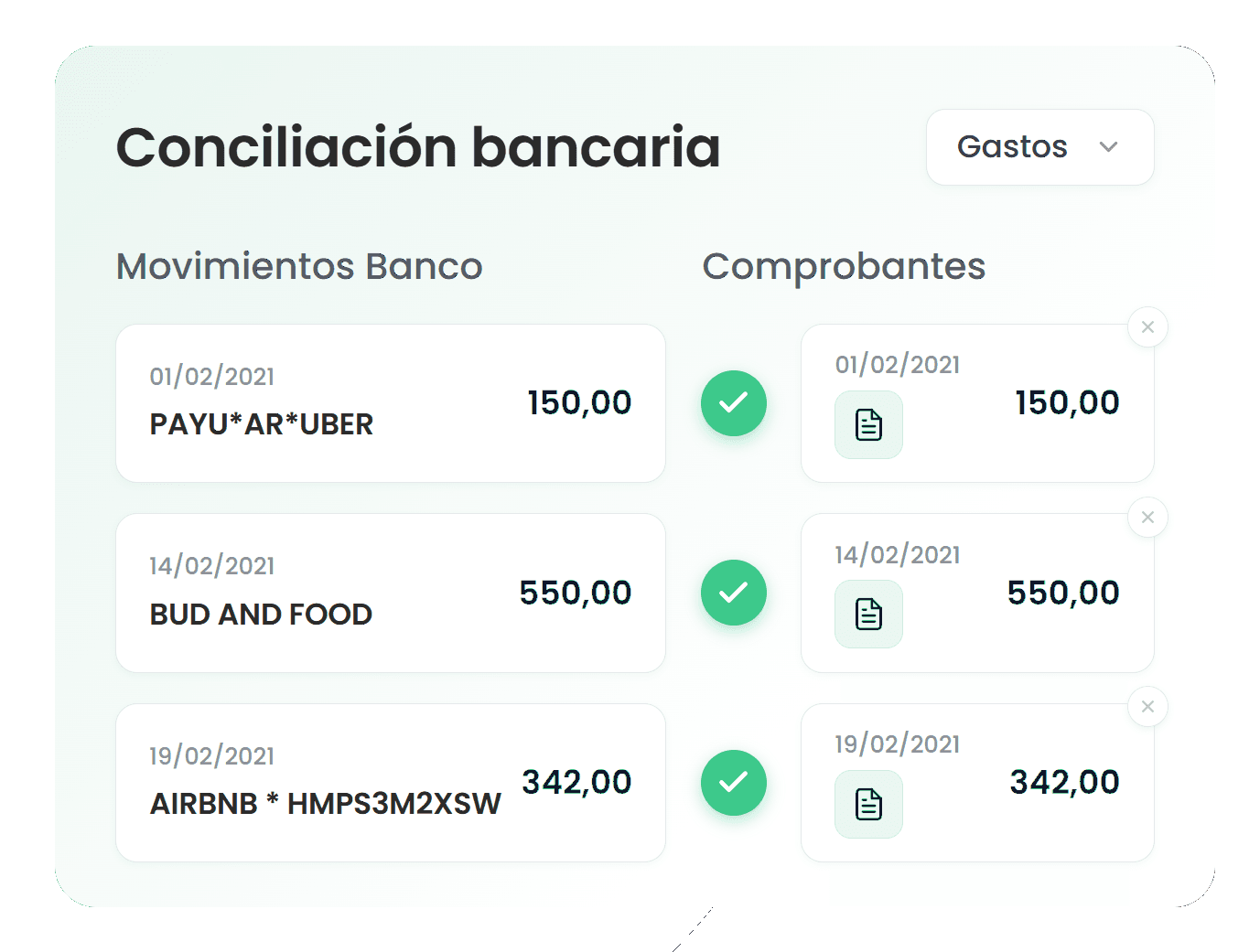 Vista previa: Conciliación Bancaria Inteligente